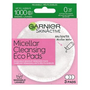 NEW Garnier SkinActive Micellar Reusable Makeup Remover Microfiber Pads